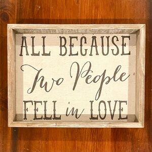 2 for $30 ⭐️ Rustic Wooden Sign with Love Quote Gift Wedding Wall Decor